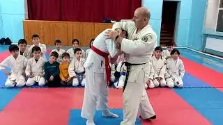 Удушающий с отворотом в стойке