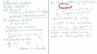 Verifying solutions to differential equations and using ansatzes