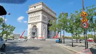 Visiting Paris in summer and driving around the city.