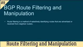 🔴  CCNP ENCOR - BGP Route Filtering and Manipulation (Filtragem e manipulação de rotas BGP) ✅💻🧠