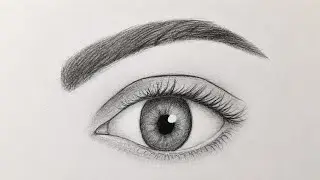 How to Draw a Realistic Eye with Just 1 Pencil | Beginner Tutorial