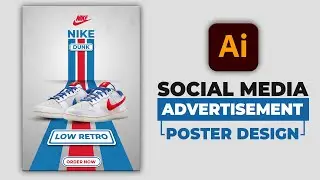 Illustrator CC Tutorial | Graphic Design | Social Media Advertisement Poster Design