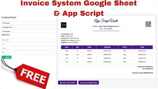 how create Invoice System Google Sheet And Web App Script use 