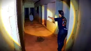 SHE WAS RIGHT IN FRONT OF US inside the HAUNTED SCHOOL