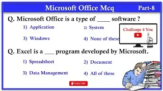 Most Important MCQ's on MS Office - MS Office mcq questions and answers - #msoffice