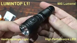 Lumintop L1 Angle/Headlamp Flashlight Kit Review! (14500/AA, High-Performance LED, 900 Lumens!)