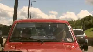 real zombies in a Reliant Robin