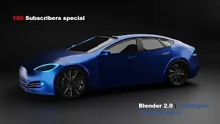 100 Subscriber special!!! + Giveaway | Modeling a tesla model s in blender 2.9