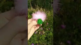 Брошь Репейник, мастер-класс уже на канале! #брошьизбисера #biser #бисер
