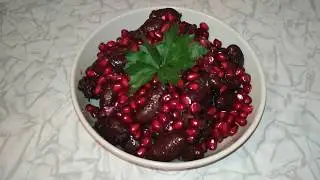 Куриные сердечки с гранатом.
