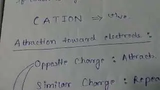 Charges of anion, cation, anode and cathode.