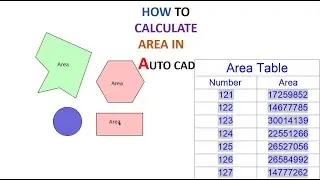 How to calculate area of any shape with area table in Autocad