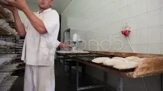 Bakery Bread Hand Making. Stock Footage