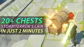 20+ Treasure Chests Location in 2 Minutes - Stormterror's Lair - Genshin Impact