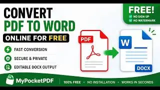 Convert PDF to Word Online for FREE | No Watermark | MyPocketPDF