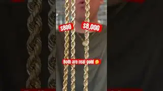 $800 vs $8,000 real gold chain 