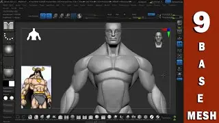 Sculpindo a base mesh do Mightor Zbrush   tutorial P9 #tutorial #basemesh
