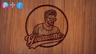 How to Carve Face On Wood In Pixellab | Vector Face Logo Design - PicsArt & PixelLab Tutorial