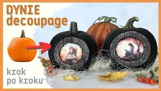 Easy Pumpkins [decoupage tutorial + subtitles]