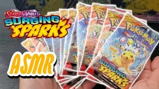 ASMR | Surging Sparks Pokemon Center ETB Unboxing