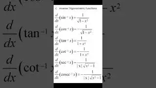 Inverse trigonometry  functions#formulas#numbersystem