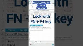 VLOOKUP with COLUMN FUNCTION 