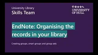 EndNote X9: Organising with groups