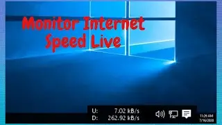 Internet speed monitor live on taskbar