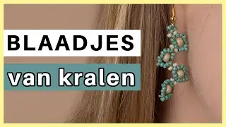 Beading Leaves - Bracelet and Earrings Set