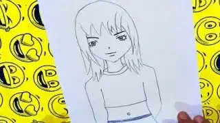 easy Anime drawing|how to draw a cute girl anime step by step|Drawing toturial for beginners