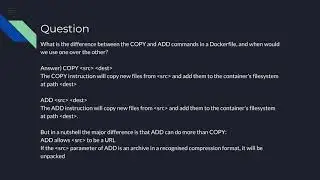 What is the difference between the COPY and ADD commands in a Dockerfile?