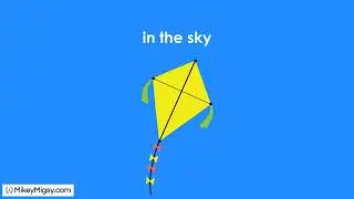 Repetitive Reading Simple Sentence and Phrase 02 - Yellow kite in the Sky