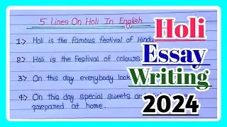 5 Lines Holi Essay in english| Simple Holi essay in english| Holi Essay 2024|Data Education|