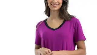 Fruit of the Loom Women's Sleeve Tee and Short 2 Piece Sleep Set
