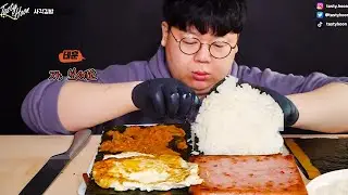 SNS에서 난리난 3번 접어서 만드는 사각김밥 먹방! ASMR Mukbang