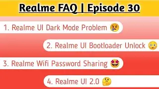 Realme UI Dark Mode Problem | Realme UI Bootloader Unlock | Realme UI Game Space | Realme UI 2.0? 🤔