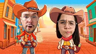 SARAH E O PAPAI VIRARAM COWBOYS POR UM DIA no Roblox - Sarah de Araújo Games