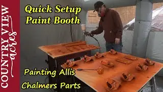 I bought an Inflatable Paint booth for the workshop, it barely fits  |  Painting Parts for the D17