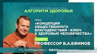 Эфир Профессора В.А.Ефимова «Концепция Общественного Благоденствия - ключ к здоровью человечества»