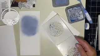 Simple, striking card from squished flowers