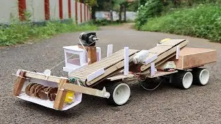automatic sand  loading machine science experiment  project / heavy construction machine