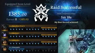 [Lost Ark] 1385ilvl Peacemaker Gunslinger Velganos Solo [5m18s]