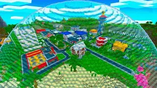 ATRAPADOS DENTRO DE UNA BOLA DE CRISTAL EN LA CIUDAD DE PLATANOVILLA EN MINECRAFT 😱