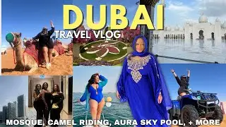 DUBAI TRAVEL VLOG: FUN GIRLS TRIP, GRAND MOSQUE, ATVs, MIRACLE GARDEN, YACHT, DESERT SAFARI, & MORE