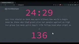 Monkeytype 30 Mins of non stop typing | Non-Stop Typing sound ASMR | Typing ASMR No speaking