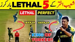 Top 5 Lethal Yorkers by Shoaib Akhtar 🔥#pakistancricket #cricket #shoaibakhtar
