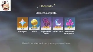 Compensación semanal por la demora de la 2.7,  1/?? - Genshin impact 2.6