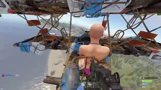 Omrilol flies a plane in Rust...