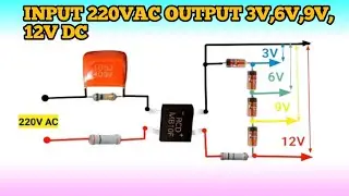 Convert 220V IN to 3V,6V,9V,12V DC OUT UsingMF10B Bridge Rectifier// Auto Volt Converter//