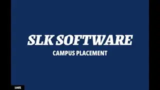 SLK SOFTWARE CAMPUS PLACEMENT PROCESS KLS VDIT HALIYAL pool drive at KLS GIT - Umesh Avvannavar